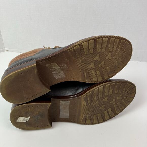 Kensie Sz 8.5 Sissel Brown Distressed Lace-up Oxford Ankle Booties Academia - Picture 13 of 16